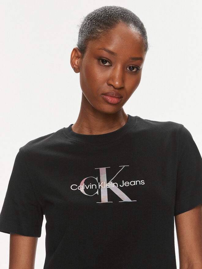 Calvin Klein Jeans Calvin Klein Jeans Camiseta Diffused Monologo J20J223264 Negro Regular Fit