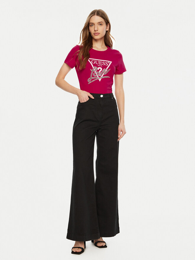 Guess Guess Marškinėliai W5RI10 I3Z14 Raudona Regular Fit
