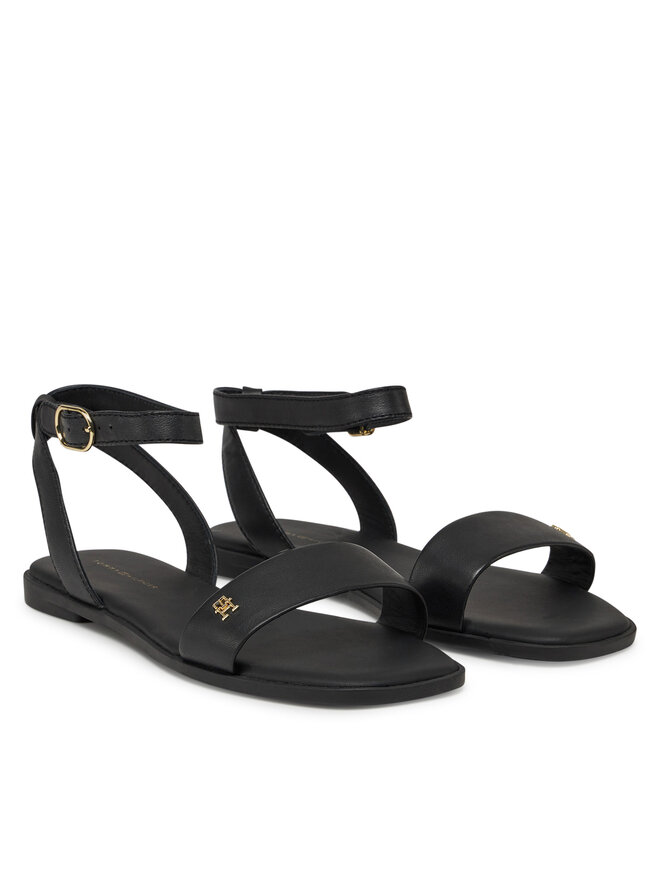 Tommy Hilfiger Sandalias Tommy Hilfiger Ankle Strap Leather Sandal FW0FW08422 Negro