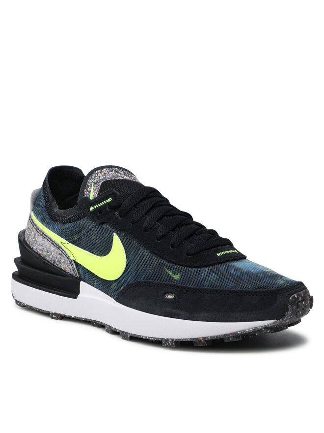 nike waffle one black volt