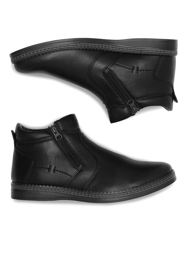 Lanetti Schnürschuhe Lanetti MBS-CARDIFF-10 Schwarz