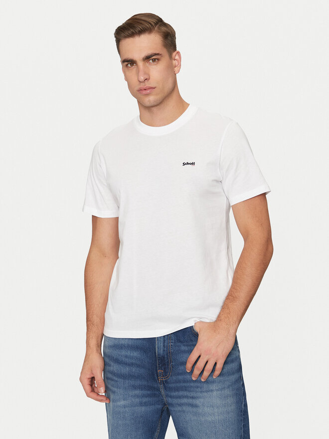SCHOTT N.Y.C. SCHOTT N.Y.C. T-Shirt TSCLAWS1 Weiß Regular Fit