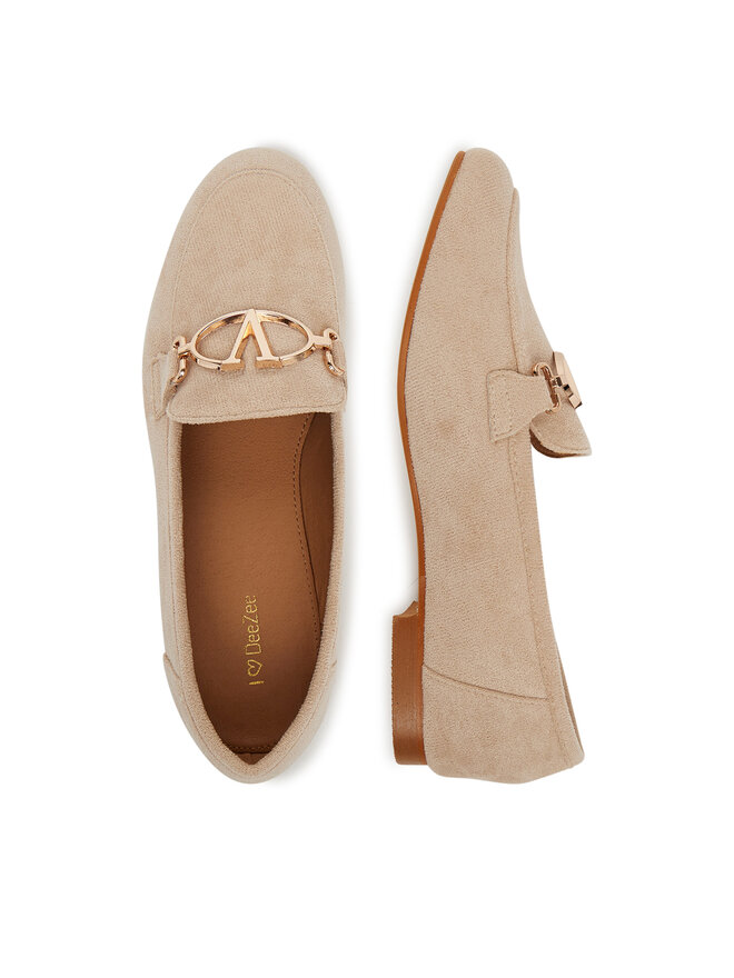 DeeZee Loafersy DeeZee 200-1 Beżowy