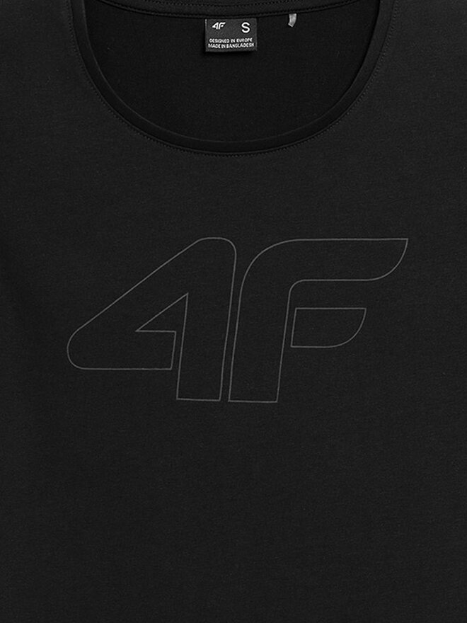 4F 4F Marškinėliai 4FWMM00TTSHF1846 Juoda Slim Fit