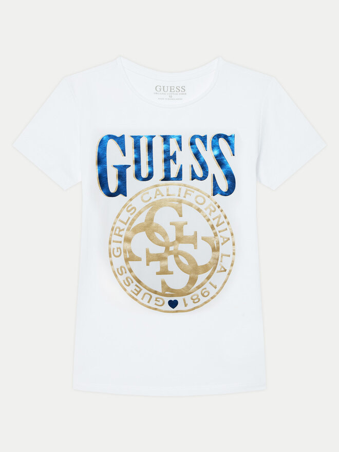 Guess Guess Marškinėliai J5RI20 K6YW4 Balta Regular Fit