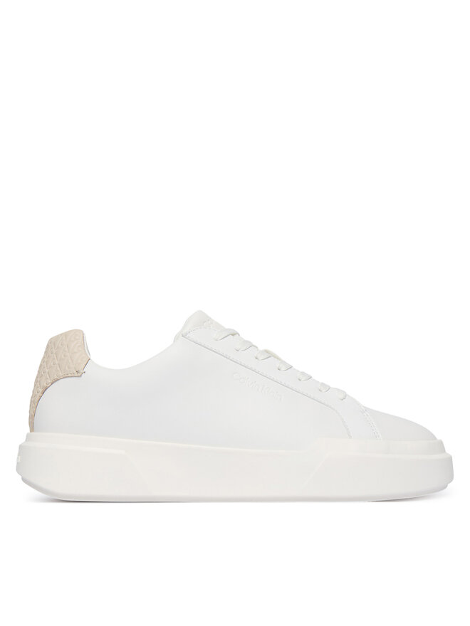 Calvin Klein Sneakers Calvin Klein Chunky Cupsole Laceup Lth Bt Aop HM0HM02070 Bianco
