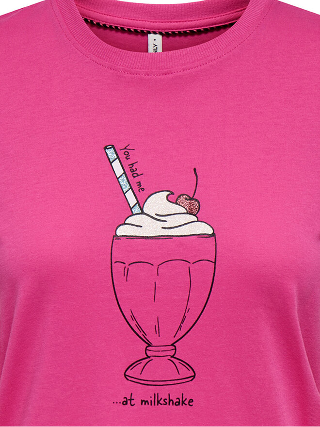 ONLY ONLY Футболка Fun Life 15349901 Рожевий Regular Fit