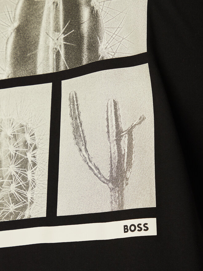 BOSS BOSS Camiseta Te_Surfaceshort 50534925 Negro Relaxed Fit