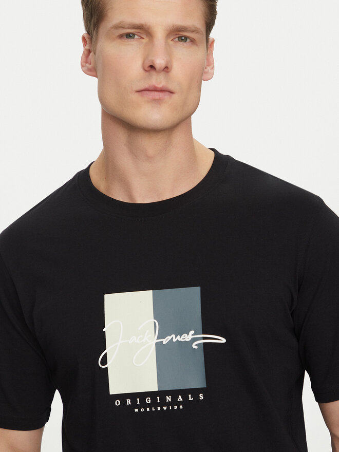 Jack&Jones Jack&Jones Marškinėliai Frederiksberg 12278266 Juoda Regular Fit