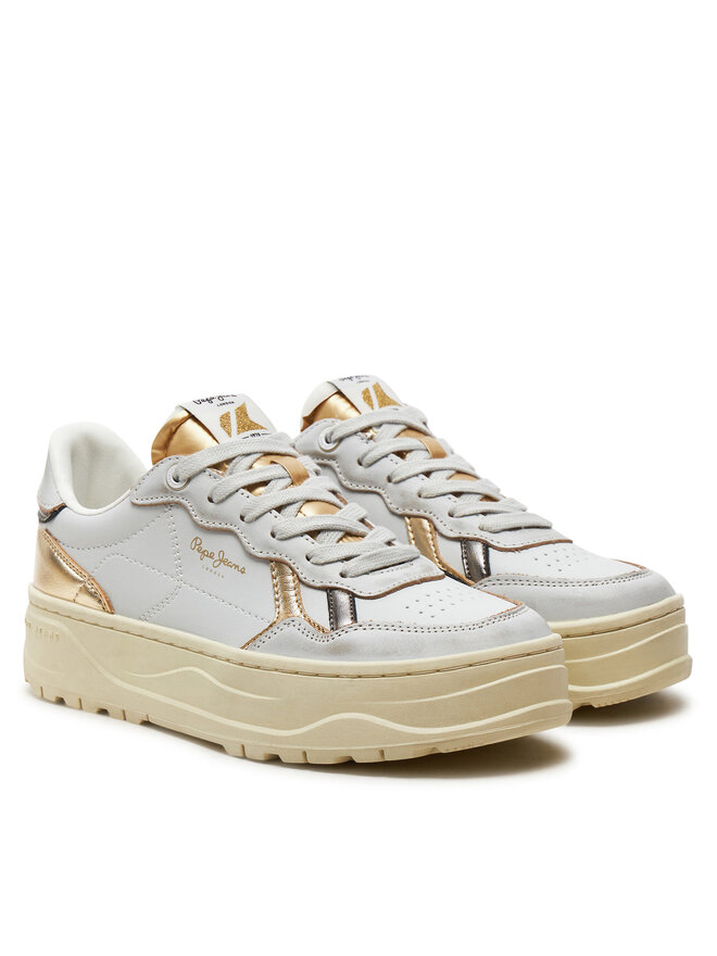 Pepe Jeans Sneakers Pepe Jeans Kore Club W PLS00021 Alb