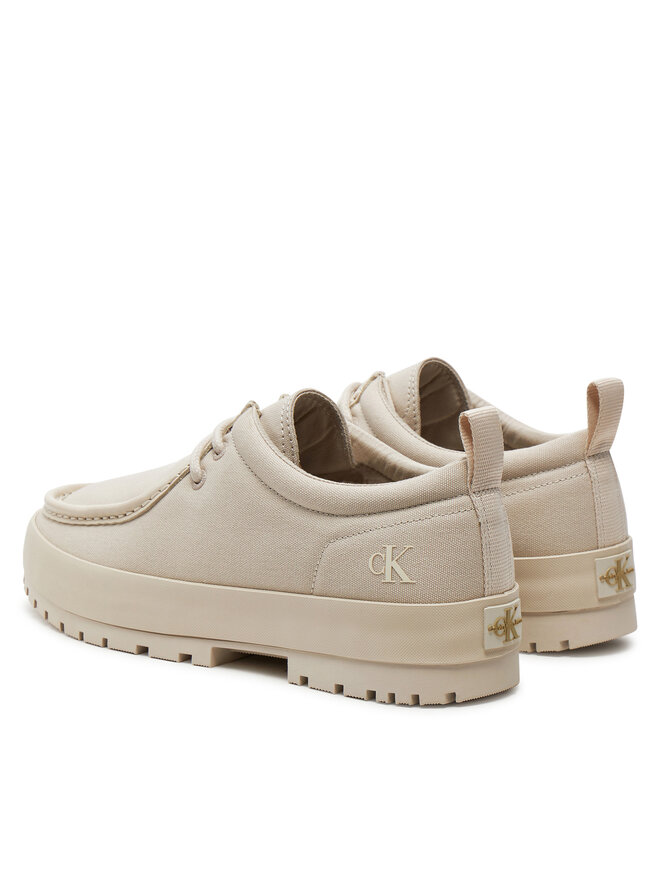 Calvin Klein Jeans Μοκασίνια Calvin Klein Jeans Lugged Hybrid Apron Laceup C In YM0YM01140 Εκρού