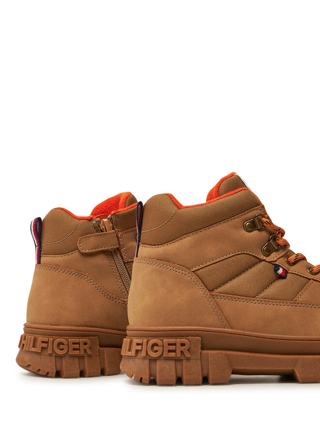Tommy Hilfiger Μποτίνια Tommy Hilfiger Lace-Up Bootie T3X5-33707-1492 S Καφέ