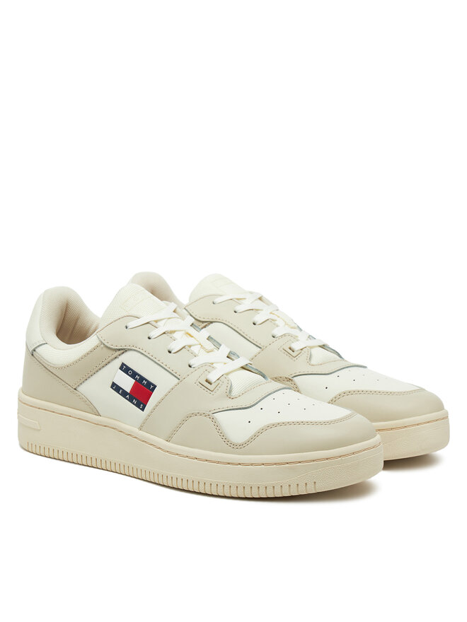 Tommy Jeans Sneakersy Tommy Jeans Tjm Retro Basket Ess EM0EM01395 Écru