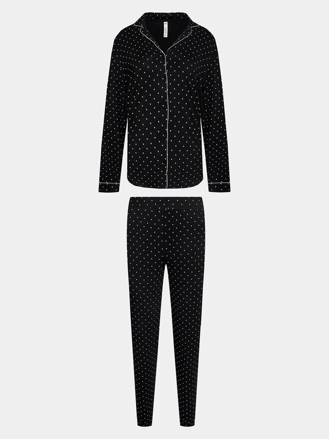 Hunkemöller Hunkemöller Pyjama 203193 Schwarz Comfortable Fit