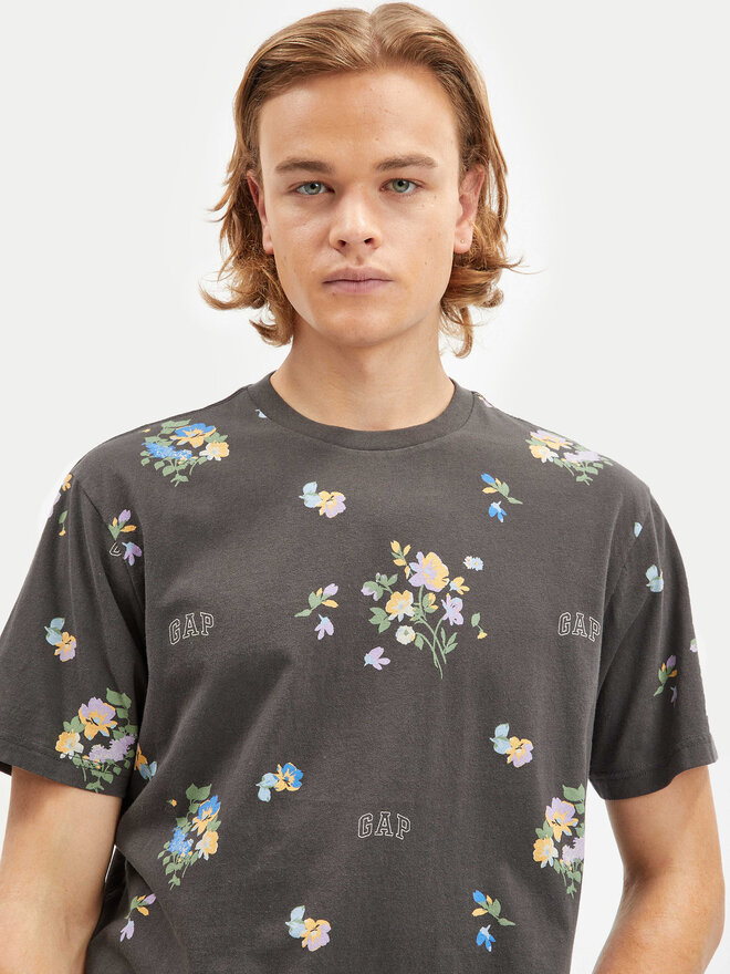 Gap Gap Marškinėliai 586480-01 Juoda Regular Fit