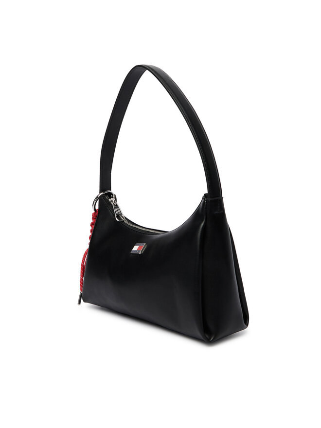Tommy Jeans Handtasche Tommy Jeans Tjw City Charm Shoulder Bag AW0AW18458 Schwarz