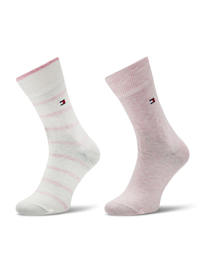 Tommy Hilfiger Vaikiškų ilgų kojinių komplektas (2 poros) Tommy Hilfiger 701229939 Rožinė