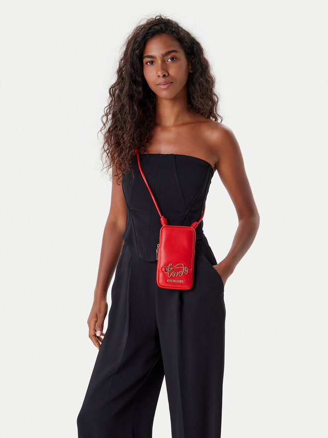 LOVE MOSCHINO Чантичка за телефон LOVE MOSCHINO JC5737PP0MKG0500 Червен