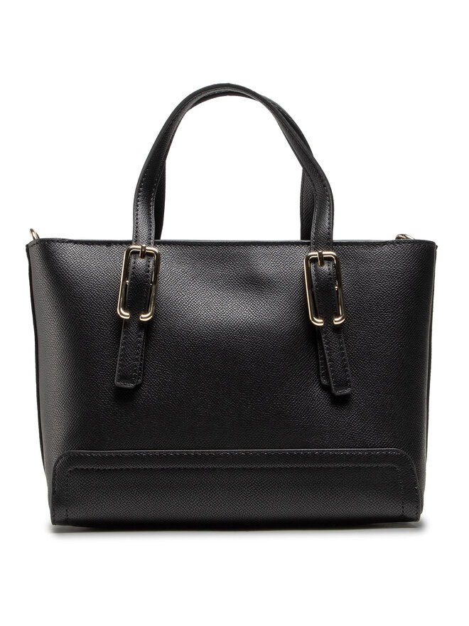 Tommy Hilfiger Handtasche Tommy Hilfiger Honey Small Tote AW0AW09656 Schwarz