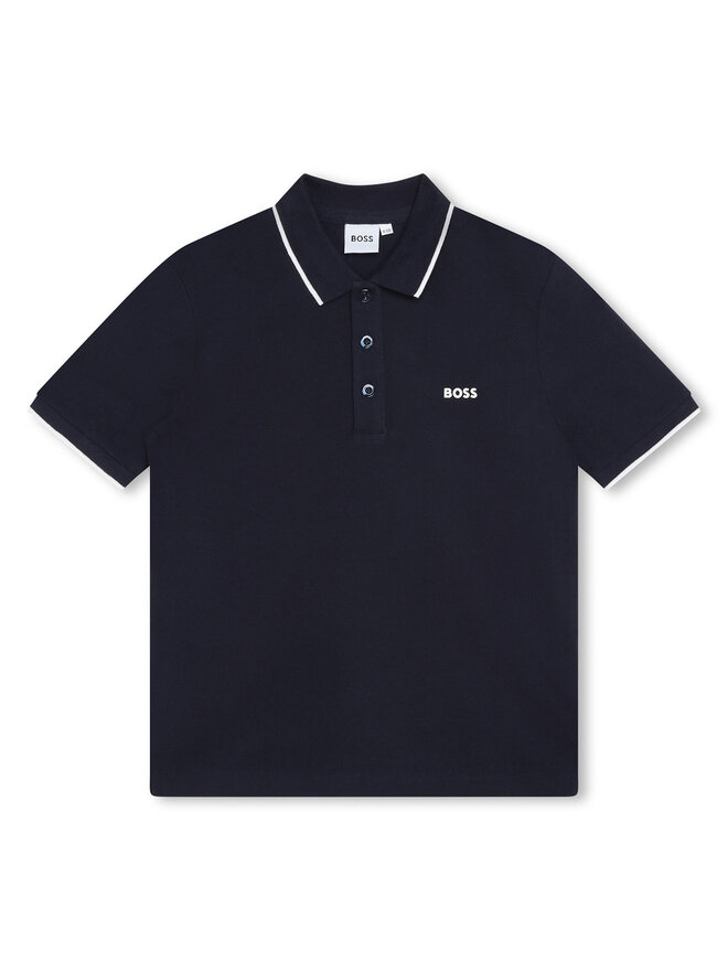 BOSS Boss Поло J25P26 S Cиній Regular Fit