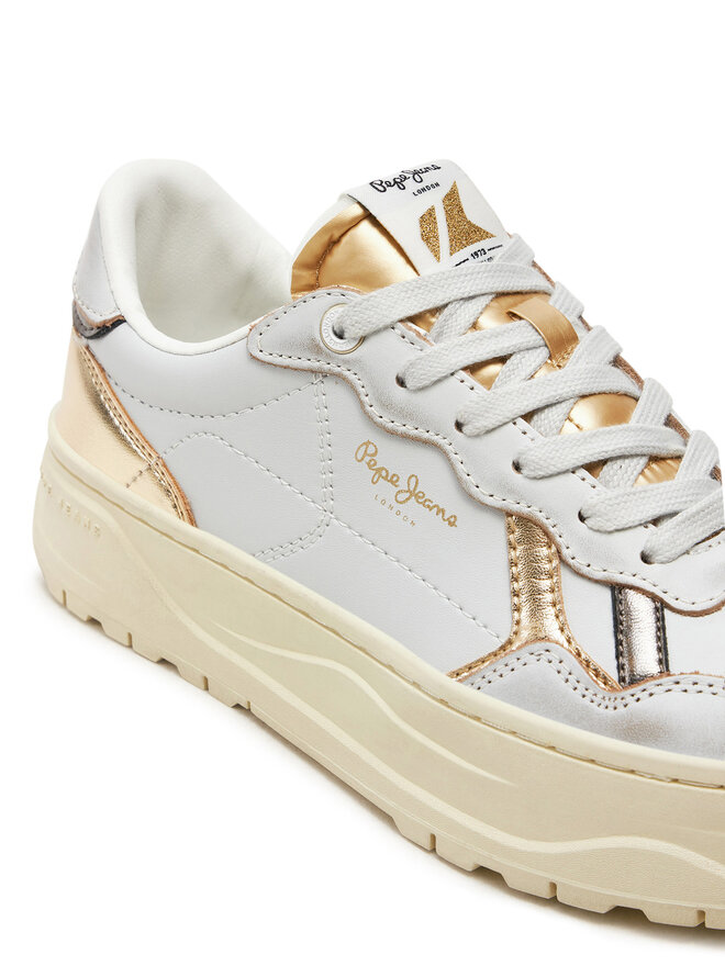 Pepe Jeans Sneakers Pepe Jeans Kore Club W PLS00021 Alb