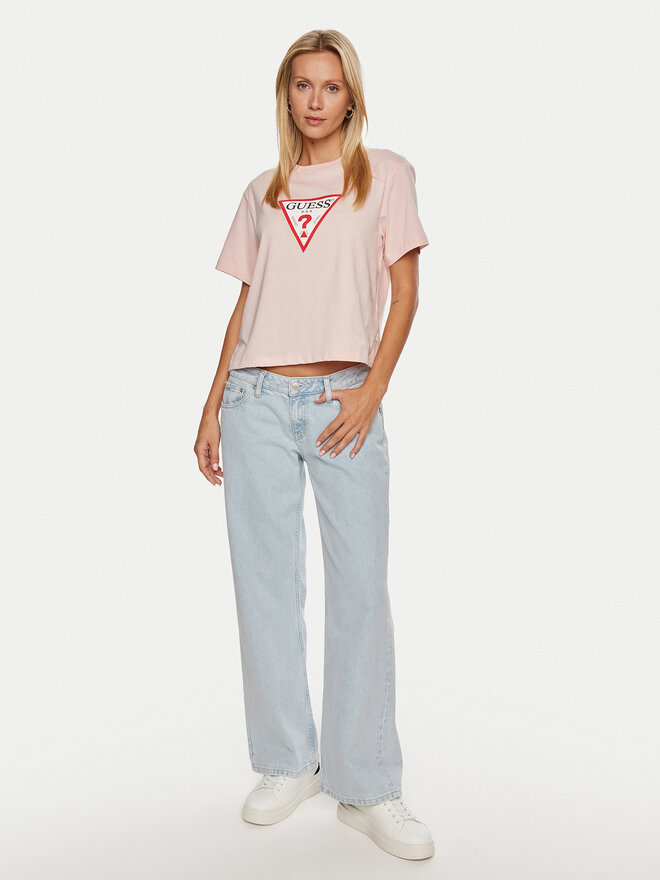 Guess Jeans Guess Jeans Majica W4YI73 K8HM0 Roza Regular Fit