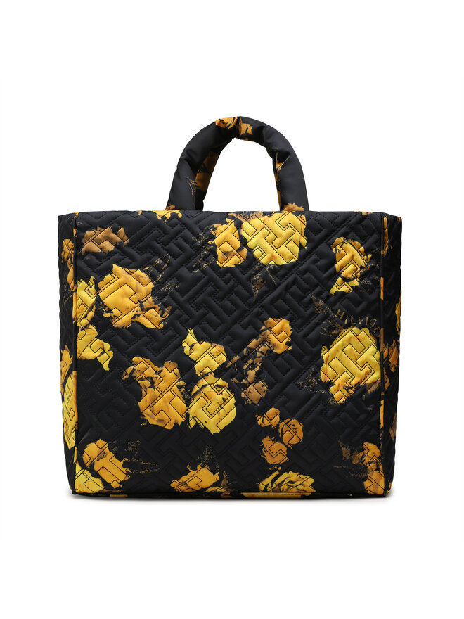 Tommy Hilfiger Ročna torba Tommy Hilfiger Flow Tote Floral AW0AW14380 Črna