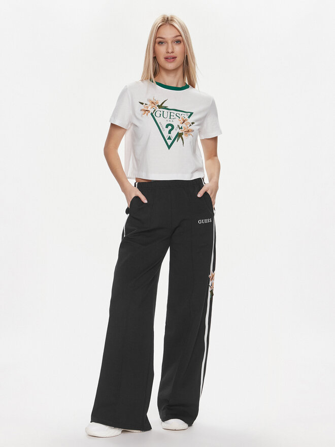 Guess Guess Camiseta Zoey V4GI02 K46D1 Blanco Boxy Fit