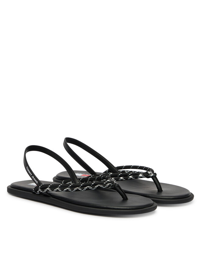 Tommy Jeans Sandalen Tommy Jeans Tjw Casual Rope Sandal EN0EN02951 Schwarz