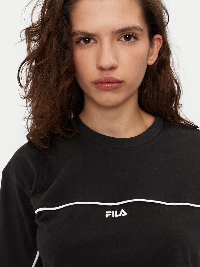 Fila Fila Marškinėliai Loobu FAW0908 Juoda Regular Fit