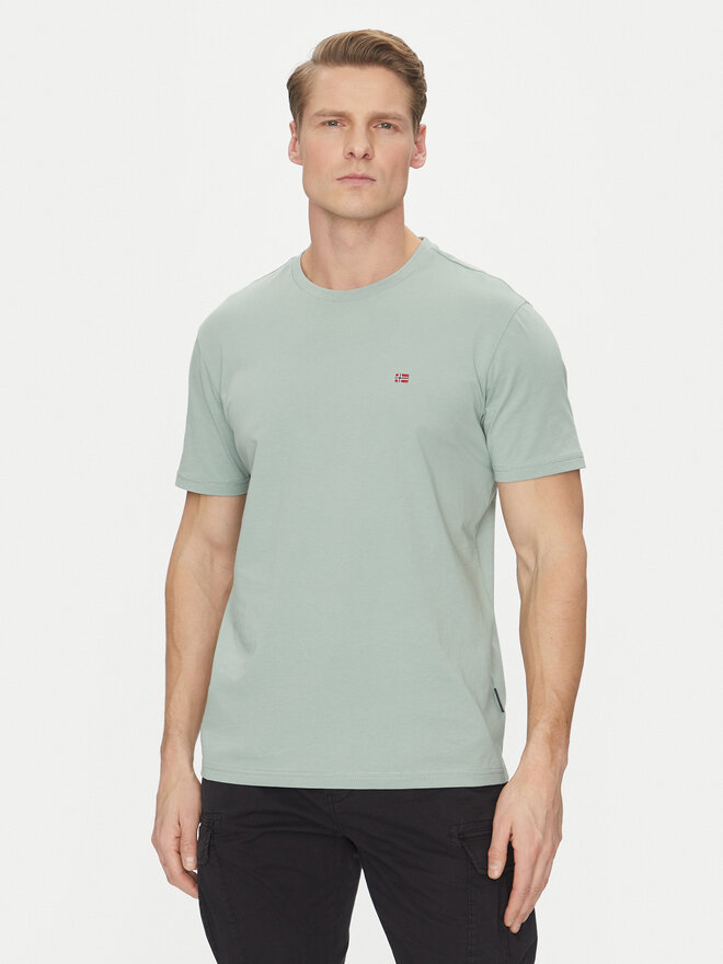 Napapijri Napapijri Marškinėliai Salis NP0A4H8D Chaki Regular Fit