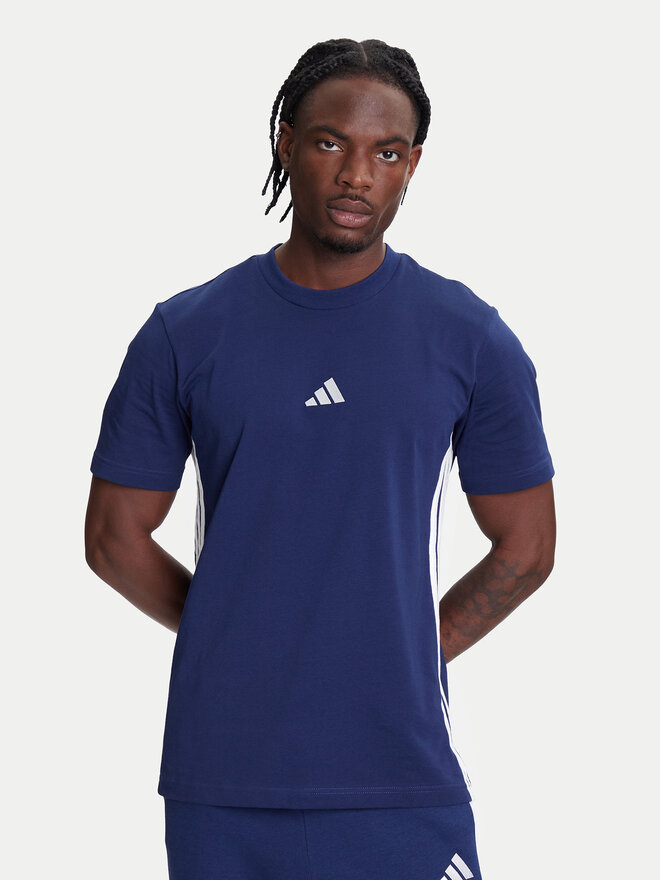 adidas adidas Majica Essentials 3-Stripes JE6399 Modra Regular Fit