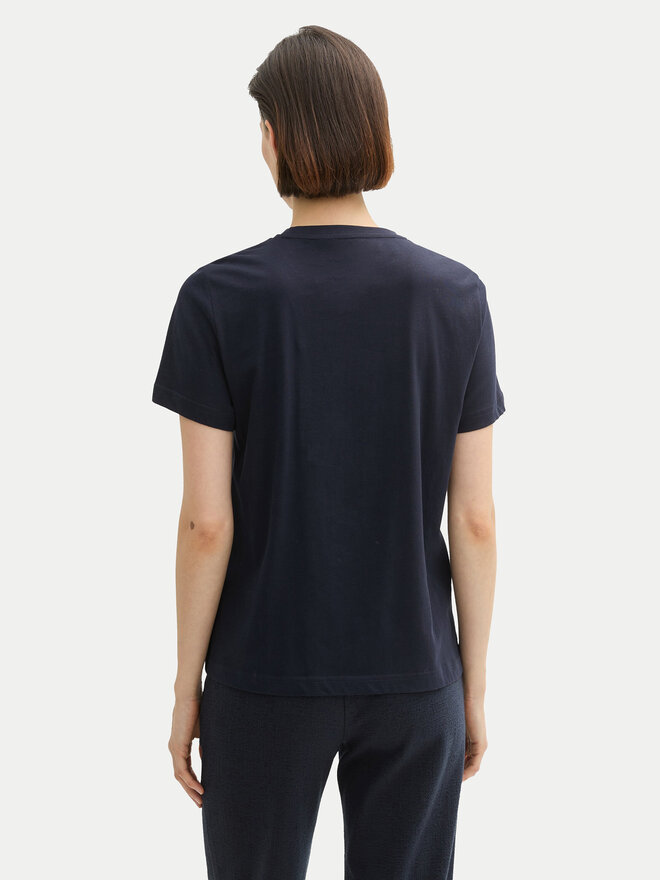 Tom Tailor Tom Tailor Marškinėliai 1043104 Tamsiai mėlyna Regular Fit