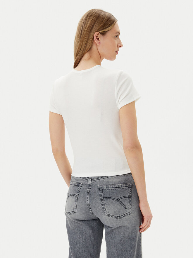 ONLY ONLY Camiseta Daniella 15350554 Blanco Slim Fit
