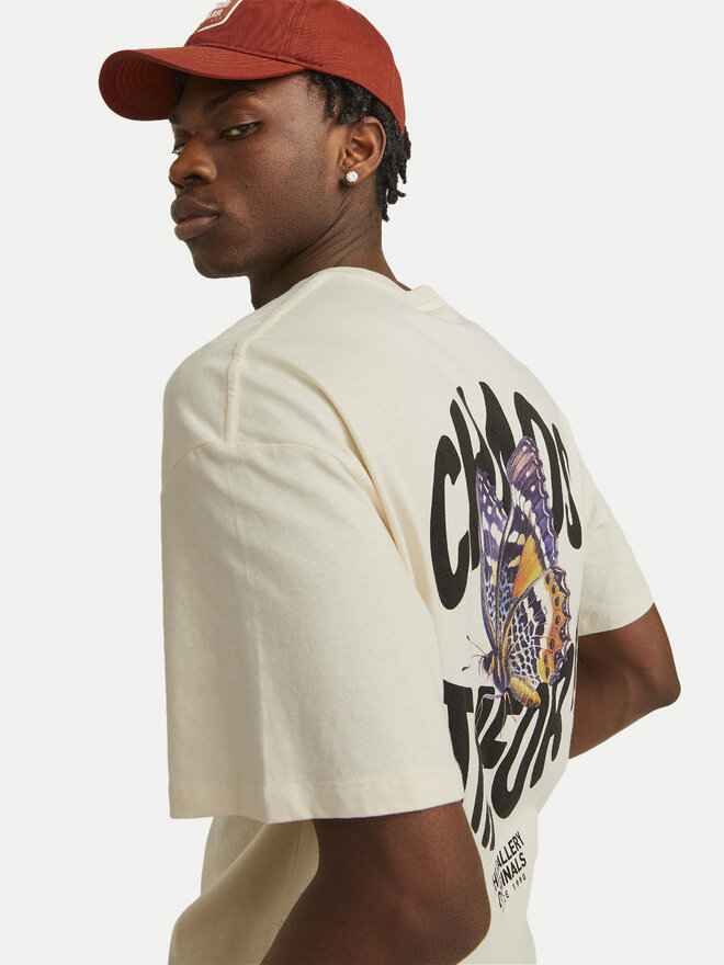 Jack&Jones Jack&Jones Marškinėliai Jorfrutti 12256926 Écru Wide Fit