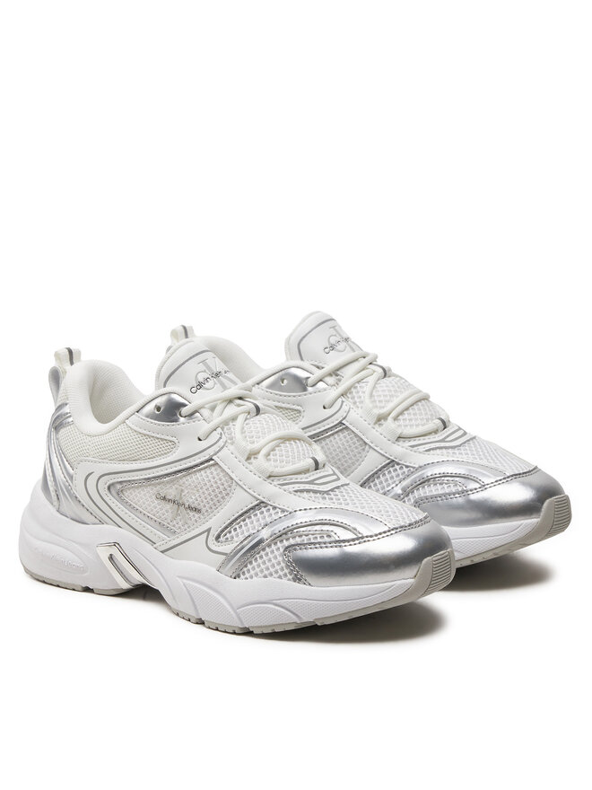 Calvin Klein Jeans Sneakers Calvin Klein Jeans Retro Tennis Low Lace Mh Ml Mtl YW0YW01463 Weiß