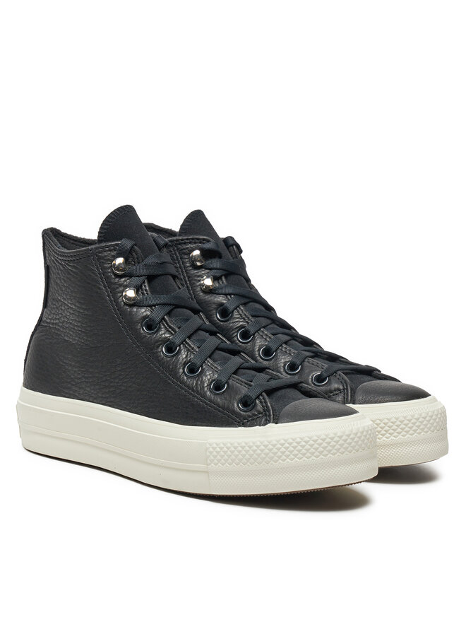 Converse Tornacipő Converse Chuck Taylor All Star Lift Platform Water Repellent Leather A08312C Fekete