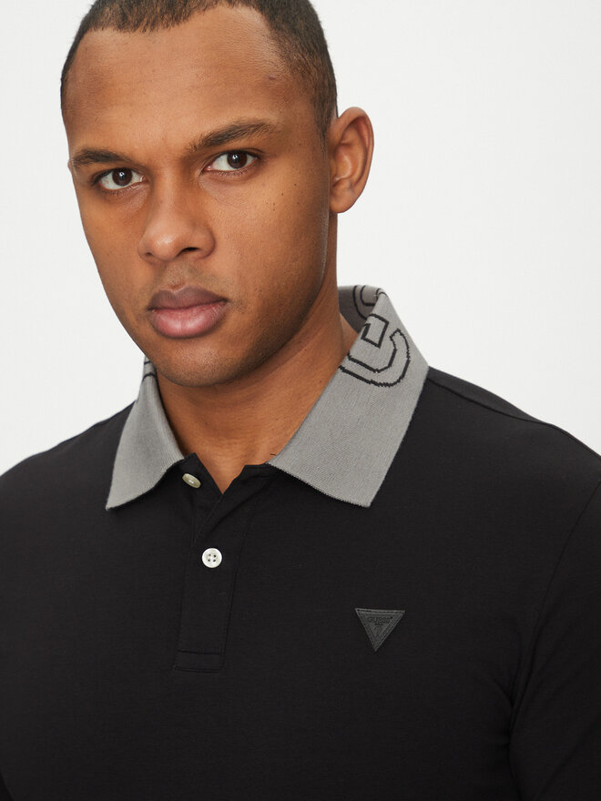 Guess Guess Polo M5GP66 J1314 Μαύρο Regular Fit