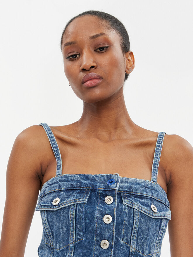 Karl Lagerfeld Jeans Karl Lagerfeld Jeans Felső 241J1600 Kék Slim Fit