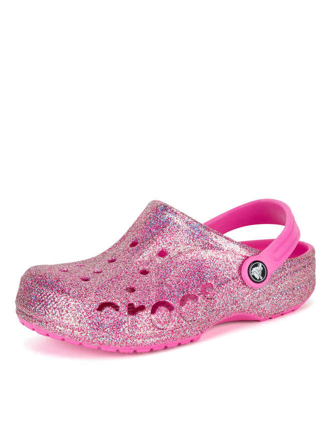 Crocs Şlapi Crocs BAYA GLITTER CLOG T 207014-7AA Roz