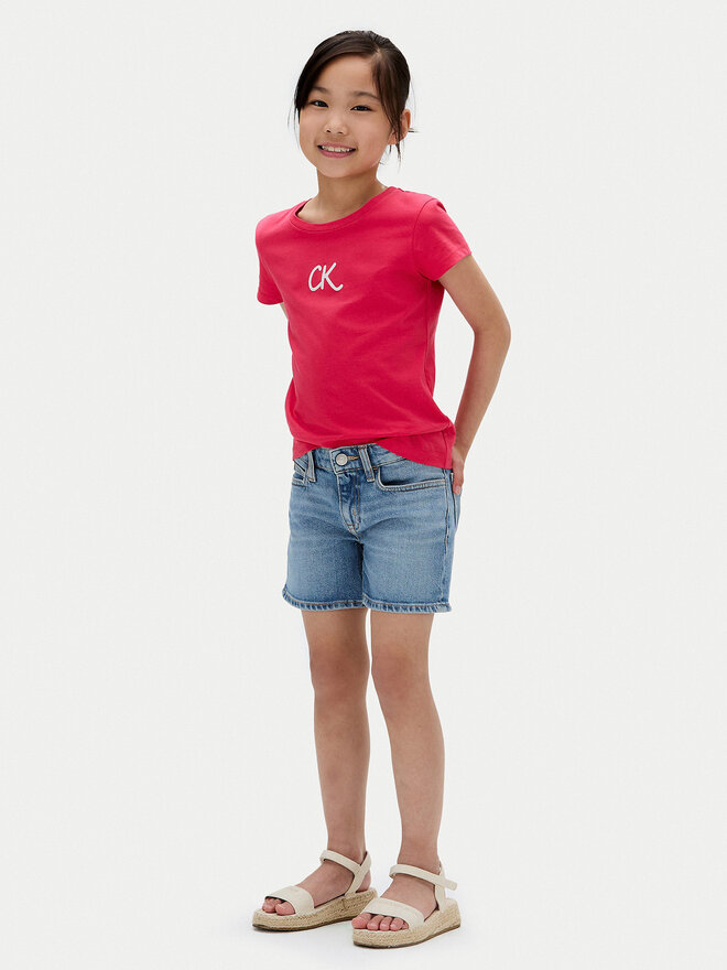 Calvin Klein Jeans Calvin Klein Jeans Camiseta Glitter IG0IG02972 D Rosa Slim Fit