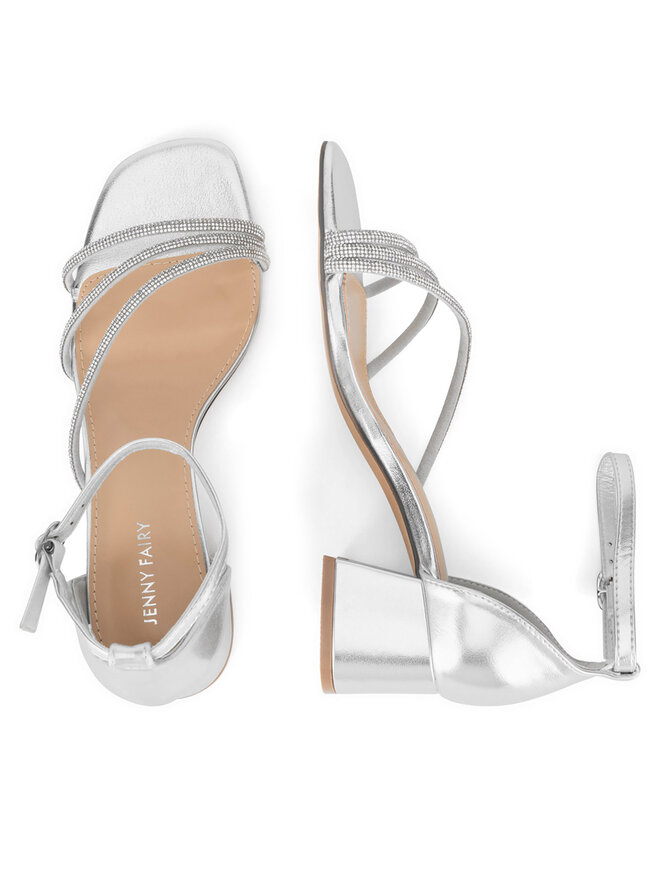 JENNY Sandały JENNY LS5664-13 Srebrny