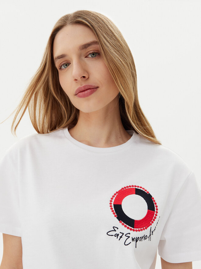 EA7 Emporio Armani EA7 Emporio Armani Camiseta 7W000491 AF12957 U0002 Blanco Regular Fit