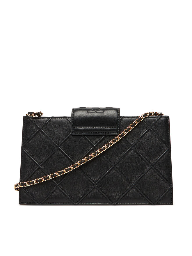 Tory Burch Дамска чанта Tory Burch Fleming Mini Chain Wallet 167250 Черен