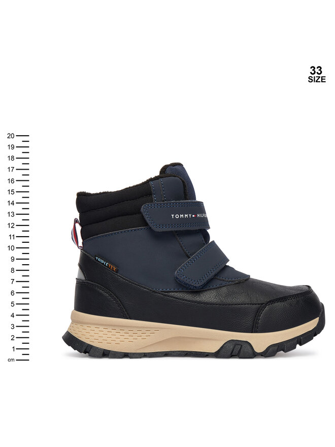 Tommy Hilfiger Schneeschuhe Tommy Hilfiger Velcro Bootie T1X5-34134-1592 S Schwarz