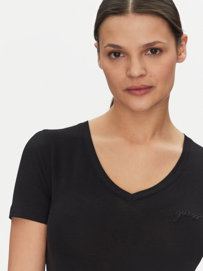 Guess Guess T-Shirt O5GI00 KBBU1 Μαύρο Boxy Fit