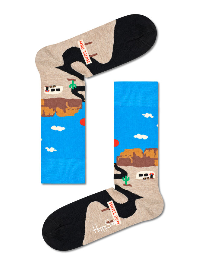 Happy Socks Set od 3 para unisex visokih čarapa Happy Socks XWET08-0200 Šarena