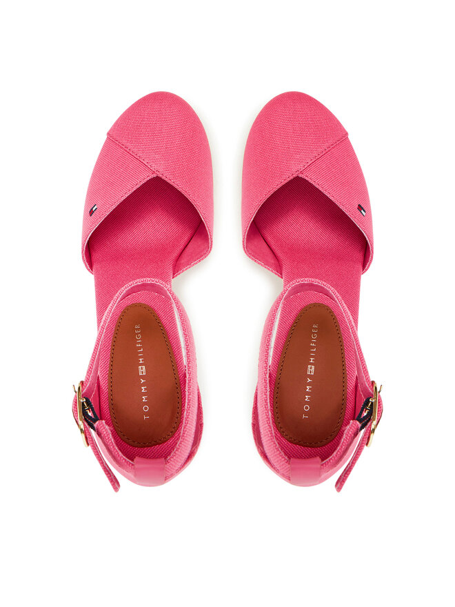 Tommy Hilfiger Halbschuhe Tommy Hilfiger Flag High Wedge Espad Closed Toe FW0FW08494 Rosa