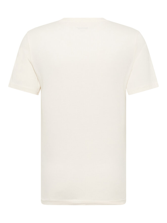 Mustang Mustang Camiseta Austin 1016489 Écru Regular Fit