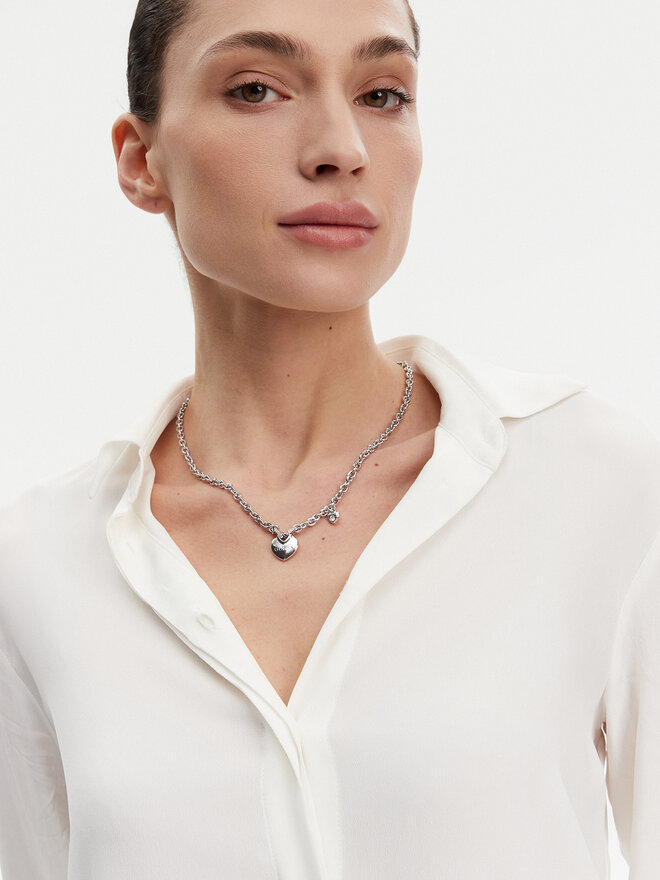 Guess Naszyjnik Guess JUBN05 216JW Srebrny